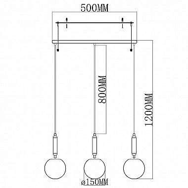 Подвесной светильник Moderli Scrumbel V6041-3P