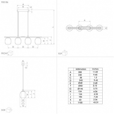 Подвесной светильник Filago 900186
