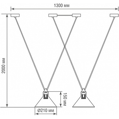 Подвесной светильник MARY JANE DL20653S2Black