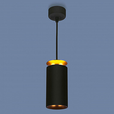 Подвесной светодиодный светильник Elektrostandard DLS021 9+4W 4200К черный матовый/золото 4690389144295