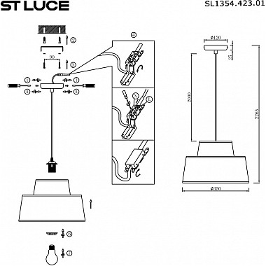 Подвесной светильник Jackie SL1354.423.01