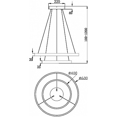 Подвесной светильник Rim MOD058PL-L55W3K