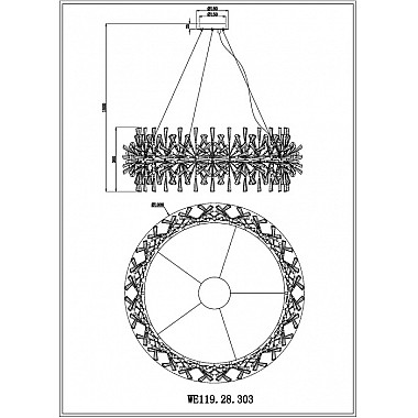 Подвесной светильник Floriane WE119.28.303