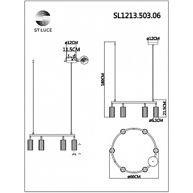 Подвесной светильник Kendo SL1213.503.06