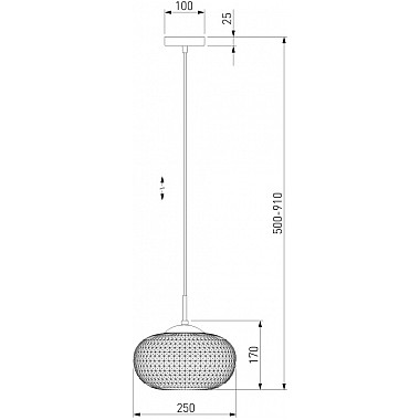 Подвесной светильник Gem 50262/1 темно-серый