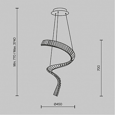 Подвесной светильник Krone P097PL-L48BS3K