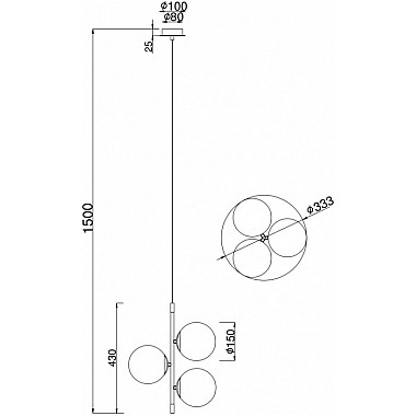 Подвесной светильник Nostalgia MOD048PL-03G