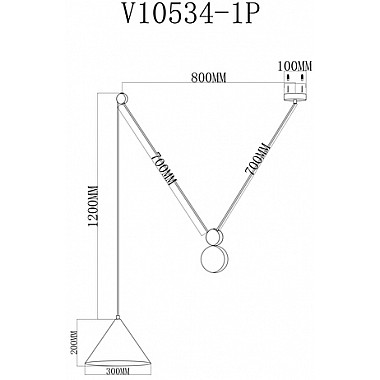 Подвесной светильник Plano V10534-1P