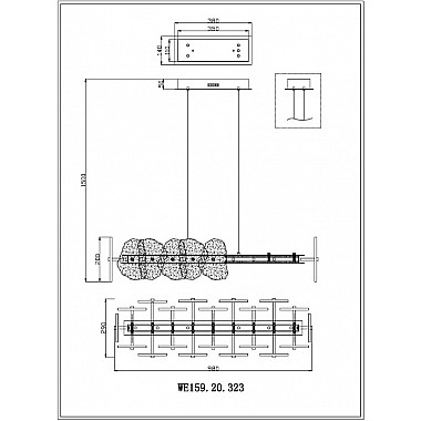 Подвесной светильник Nicola WE159.20.323