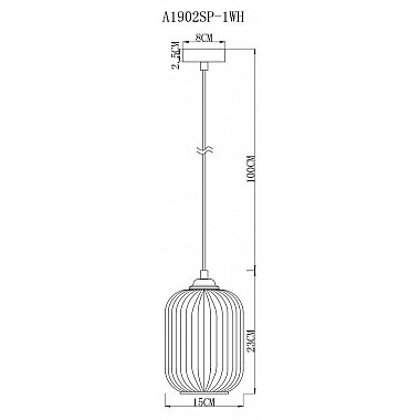 Подвесной светильник Arte Lamp Arwen A1902SP-1WH