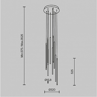 Подвесной светильник Light stick MOD236PL-L54BS3K