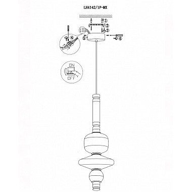 Подвесной светильник Vilem LH4142/1P-MX