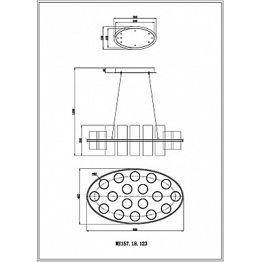 Подвесной светильник Paula WE157.18.123