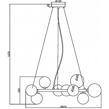 Подвесной светильник Dallas MOD545PL-11B