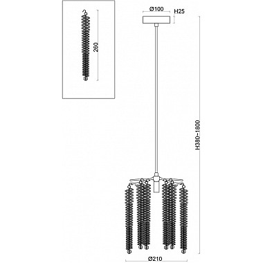 Подвесной светильник Mineral FR1010PL-01G