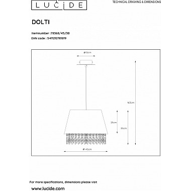 Подвесной светильник Dolti  78368/45/30