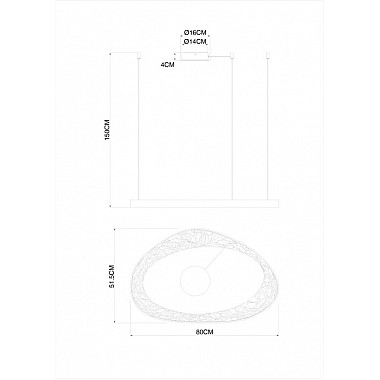 Подвесной светильник Cinta A1847SP-46BK