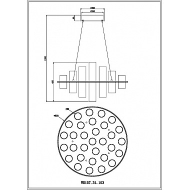 Подвесной светильник Paula WE157.31.103