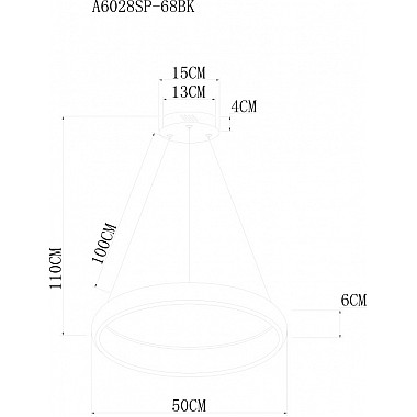 Подвесной светильник A6028SP-68BK
