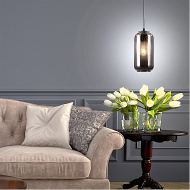 Подвесной светильник Rise 10177/1S Black/Smoke