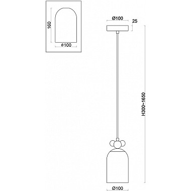 Подвесной светильник Pitch FR5365PL-01CH