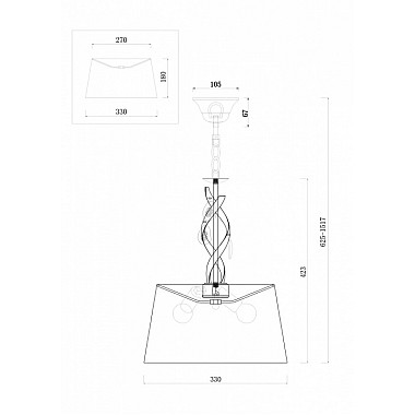 Подвесной светильник Monique FR2001PL-03G