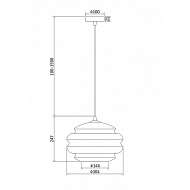 Подвесной светильник Ruche P079PL-01AM