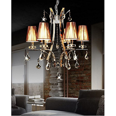 Подвесной светильник Glamour LDP 66247-6 BR+CHR
