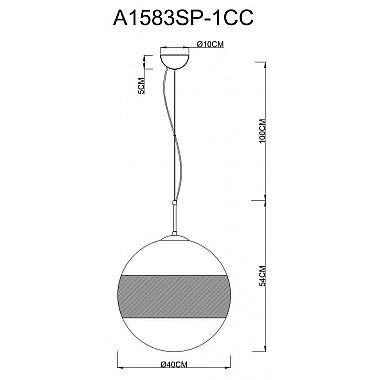 Подвесной светильник Arte Lamp Galactica A1583SP-1CC