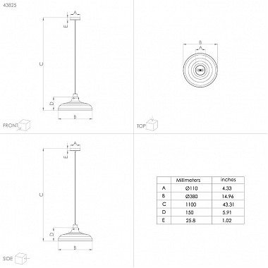 Подвесной светильник Matlock 43825