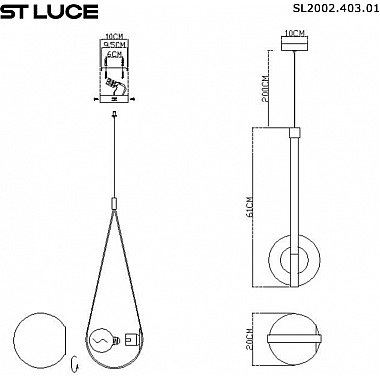Подвесной светильник Moonbag SL2002.403.01