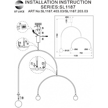 Подвесной светильник Vive SL1187.203.03