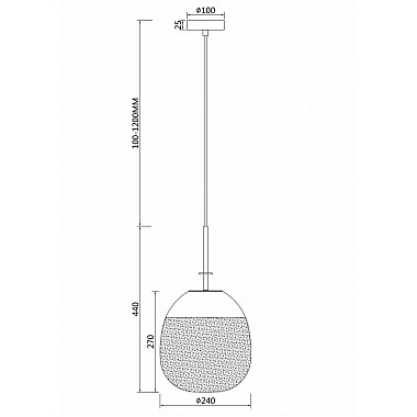 Подвесной светильник Lune P072PL-L5W3K