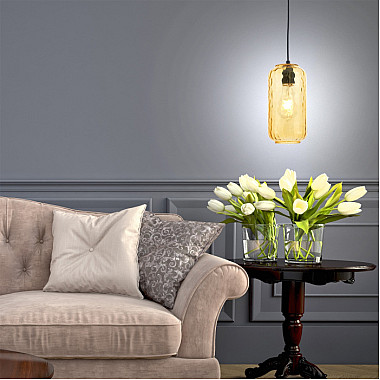 Подвесной светильник Rise 10177/1S Black/Yellow