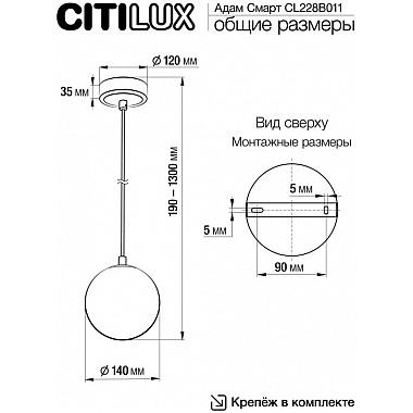 Подвесной светильник Адам Смарт CL228B011