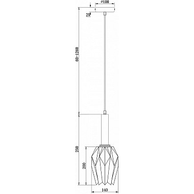 Подвесной светильник Delta FR9001PL-01B