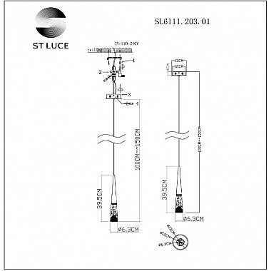 Подвесной светильник Sollen SL6111.203.01