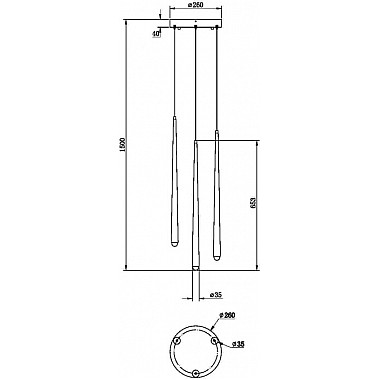 Подвесной светильник Cascade MOD132PL-L28BK1