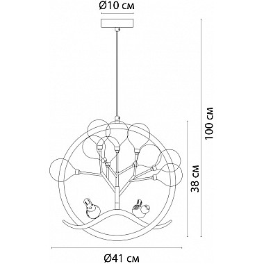 Подвесной светильник Candy A7274SP-9GO