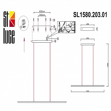 Подвесной светодиодный светильник ST Luce Ralio SL1580.203.01