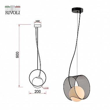 Подвесной светильник Rivoli Mortualia 5149-201 Б0054976
