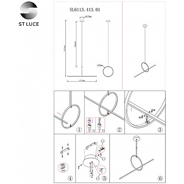 Подвесной светильник Gaia SL6113.413.01