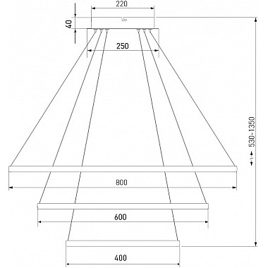 Подвесной светильник Collars 90264/3 латунь