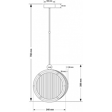 Подвесной светильник Lauria LAU-ZW-2(Z)310/R