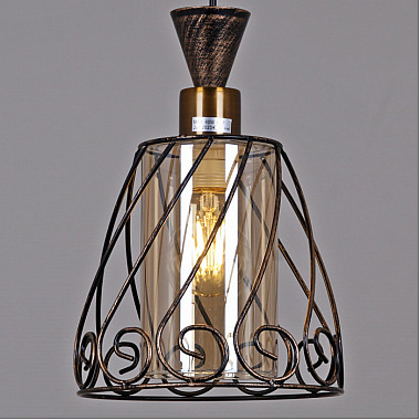 Подвесной светильник 03609-0.4-01 BK+GD