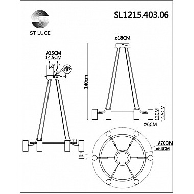 Подвесной светильник Talia SL1215.403.06