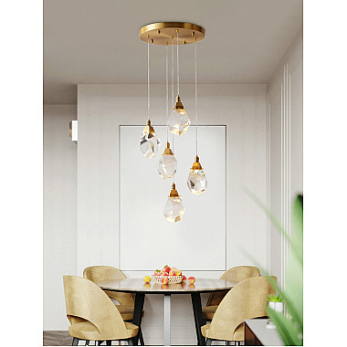 Подвесной светильник Crystal rock MD-020B-5 gold