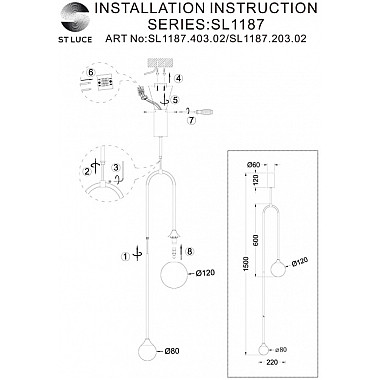 Подвесной светильник Vive SL1187.403.02