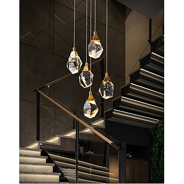 Подвесной светильник Crystal rock MD-020B-5 gold