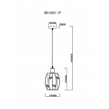 Подвесной светильник Huston MR1690-1P